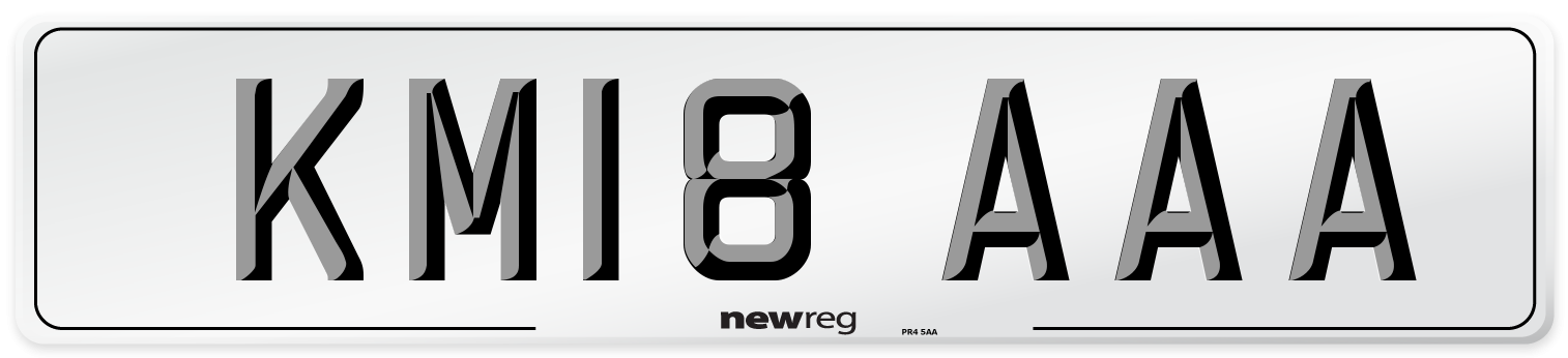 KM18 AAA Number Plate from New Reg